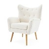 CAVINAS Velvet Accent Chair with Mid-Height Curved Backrest,Modern Upholstered Living Room Chairs,Reading Chairs for Living Room - 4 of 4