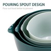 Itopfox Green Ombre Nesting Plastic Mixing Bowl Set With Pour Spout Microwave and Dishwasher Safe BPA Free Non-Slip Base Set of 4, Great for Prepping - 4 of 4