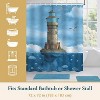 LunaLulinlk Beach Coastal Shower Curtain with Hooks,blue - 4 of 4