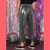 Lars Amadeus Men's Shiny Metallic Drawstring Waist Party Disco Sparkle Joggers Pants - 3 of 4