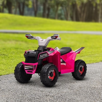 thumbnail image 2 of Aosom 6V Kids ATV Quad – Battery-Powered Ride-On Toy For Ages 18-36 Months, Max 55 Lbs, Pink 2 of 12