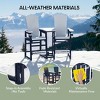 WestinTrends Azura Outdoor Tall Adirondack Chairs With Connecting Table Tray (Set of 2), White - 3 of 4