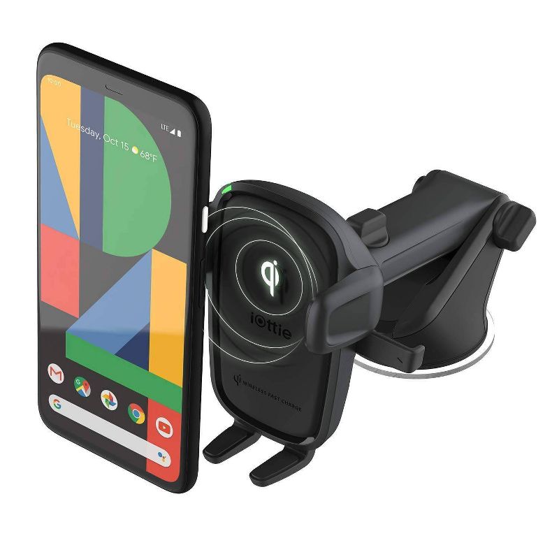 iOttie Easy One Touch Wireless 2 Car &#38; Desk Mount with 10W Qi Wireless Charging Mount - Black, 1 of 11
