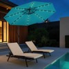 Costway 10 FT Solar Offset Hanging Umbrella Patio Cantilever Umbrella with 32 LED Lights Brown/Turquoise/Beige/Gray/Red - 4 of 4