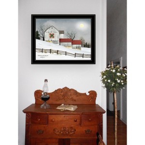 YOOCOZZ Christmas Decor - Trendy Xmas Decor 4U Framed Wall Art: "Christmas Star Quilt Block Barn" – Modern Print for Living Room, Bedroom & Farmhouse - 1 of 4
