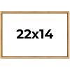 PosterPalooza | Classic Modern Gold Picture Frame - UV Acrylic, Backing Board, Hanging Hardware Included - 2 of 4
