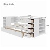 Twin Size Daybed with Multi-Functional Desk, Side Shelves and Drawers - 4 of 4