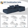 GDFStudio Nivara 127.56'' Oversized 3-Seater Modular Chenille Upholstered Sectional Sofa with Ottoman and 4 Pillows - 3 of 4
