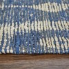 Blue and Tan Geometric Hand Woven Area Rug - 4 of 4