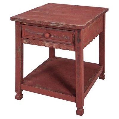 target end tables rustic