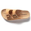 Roxoni Girls Comfort Sandals Double Buckle Adjustable Slip on Summer Slides Soft Footbed - 3 of 4