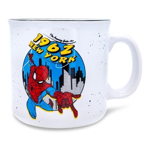 Silver Buffalo Marvel Comics Spider-Man "1962" Ceramic Camper Mug | Holds 20 Ounces - 1 of 4