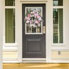 Unique Bargains Outdoor Wedding Wall Front Door Decor Artificial Peony Wreaths - 4 of 4