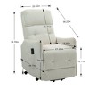 Electric Recliner Chairs for Adults, Side Pocket Power Reclining Chair Pocket Springs Seat Cushion, Corduroy Fabric Recliner Sofa for Living Room - 4 of 4
