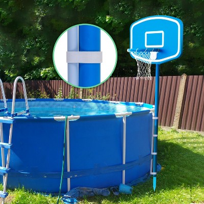 48" Blue Durable In-Ground Poolside Basketball Hoop Set