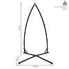 Sunnydaze Durable Outdoor Metal X-Stand Only for Hanging Hammock Chair - 250 lb Weight Capacity - 3 of 4