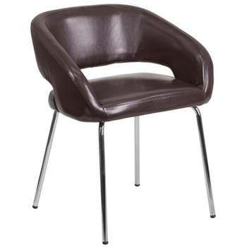 Flash Furniture Fusion Series Contemporary LeatherSoft Side Reception Chair with Chrome Legs