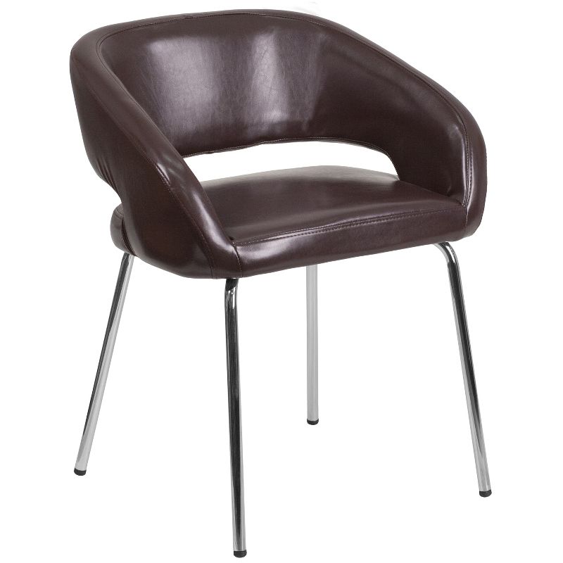 Flash Furniture Fusion Series Contemporary LeatherSoft Side Reception Chair with Chrome Legs, 1 of 11