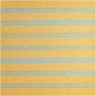 11 ft Square Yellow and Aqua Synthetic Outdoor Area Rug