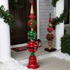 Northlight Ball Finial with Bell Base Commercial Size Christmas Decoration - 65" - Red and Green - 2 of 4