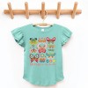 The Juniper Shop Be Kind To All Kinds Butterfly Flutter Sleeve Tee - 2T - Seafoam - 3 of 4