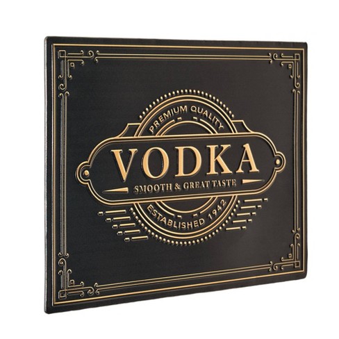 American Art Decor Vodka Metal Embossed Sign - image 1 of 4