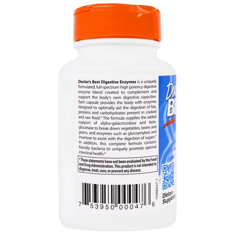 Doctor's Best Digestive Enzymes, 90 Veggie Caps, 3 of 4