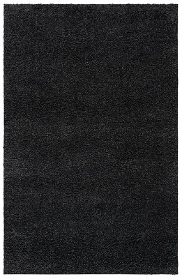 Dark Grey 5'1" x 8' Synthetic Shag Area Rug
