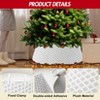 Orieon Modern Diamond Pattern Christmas Tree Collar with 2 Adjustable Clips, Plush Felt Adjustable Stand Cover, Elegant Pet-Resistant Holiday Décor - 4 of 4