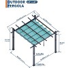 GustoWave Patio 10x10 Ft Outdoor Pergola Gazebo for Backyard Garden Porch - 2 of 4