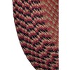 72" x 72" Alpine Collection Burgundy Stripe Reversible Indoor Area Utility Round Rug - Better Trends - 2 of 4