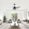 Parrot Uncle 52" Industrial Matte Black Indoor Reversible Ceiling Fan - 3 of 4