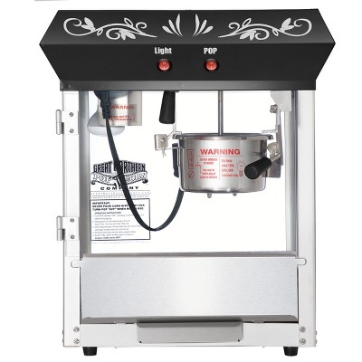 6111 Great Northern Popcorn Black Foundation Top Popcorn Popper Machine, 4 Ounce