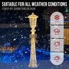 Syemin Decorative Holiday Scene Props 5FT Lamp Post with Bowknot Christmas Decorations Holiday Decor Holiday Displays, White, 11.8"*11.8"*60" - 4 of 4