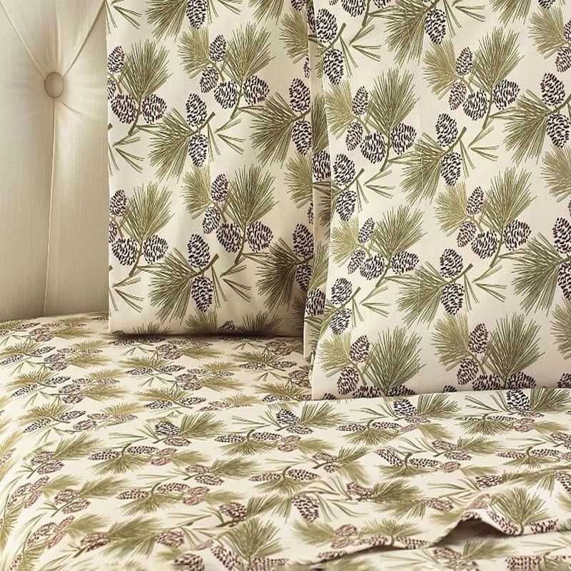 Shavel Micro Flannel Printed Sheet Set - Pinecones, 2 of 5
