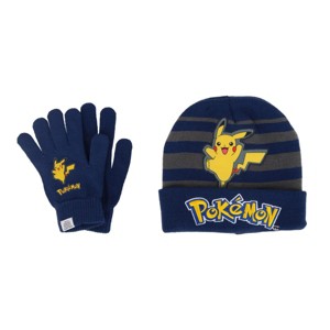 Textiel Trade Kids' One Size Fits Most Pokemon Pickachu Hat and Gloves Winter Set - 1 of 3