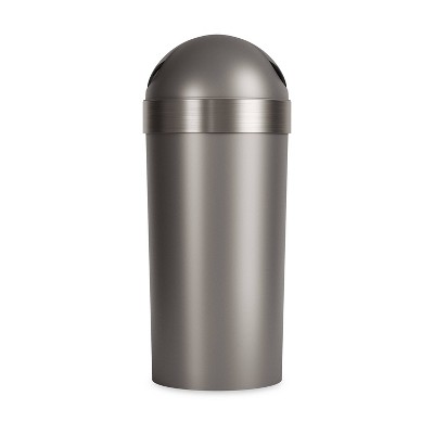 Pewter 16-Gallon Swing Top Kitchen Trash Can