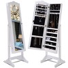Tangkula Lockable Armoire Mirrored Jewelry Cabinet Dressing Storage Box Organizer - 2 of 4