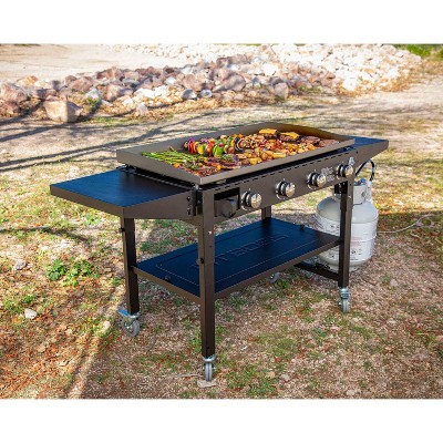 Pit Boss 4-Burner Deluxe Gas Griddle 10555 Black