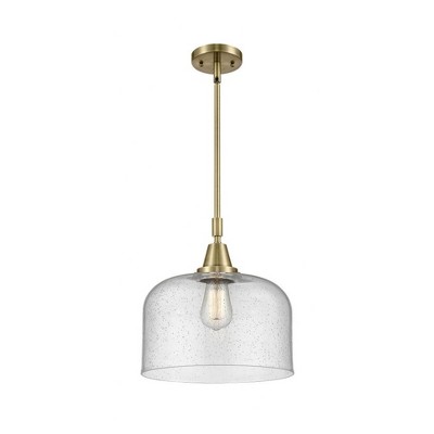 Bell - 1 Light Stem Hung Mini Pendant In Industrial Style-14.13 Inches Tall and 12 Inches Wide