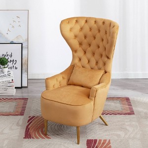 Upholstered Tufted High Wingback Chair - Kinwell - 1 of 4