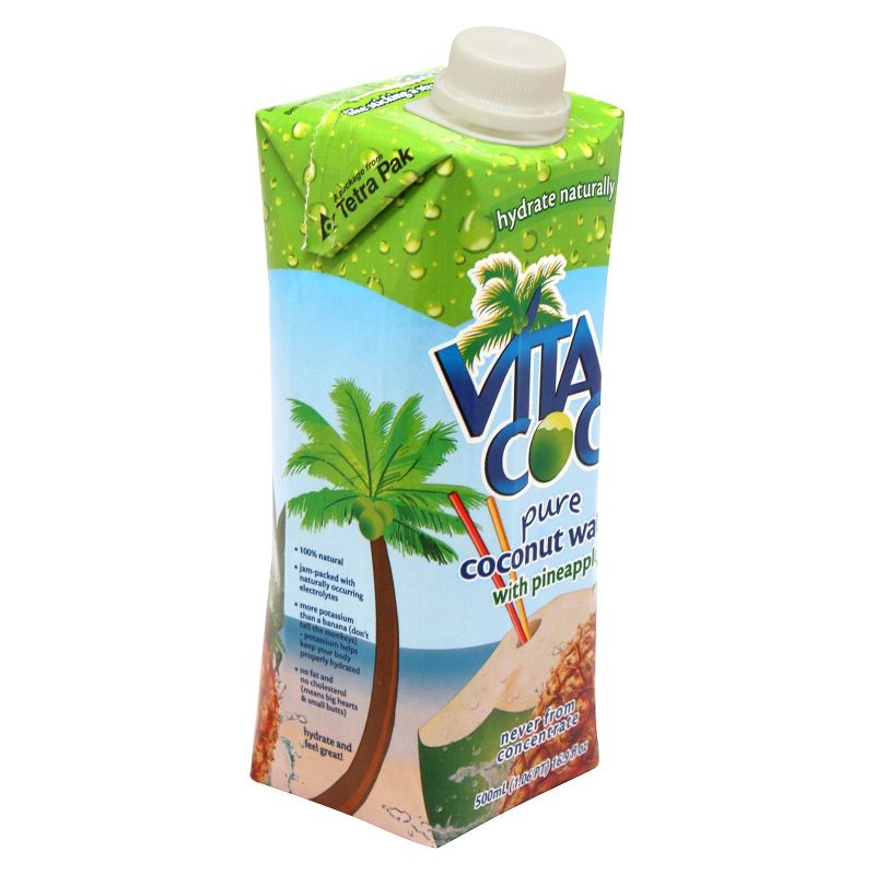 Vita Coco Pure Coconut Water Pineapple - 16.9 fl oz Carton, 3 of 4
