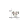 Black Bow Jewelry Sterling Silver & Red Enameled Mother Filigree Heart Bead Charm - 2 of 3