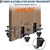 2 Piece Door Installation Kit, 300 Lbs Capacity Heavy Duty Door Dolly for 0 to 2.99 Inches Thick, Ideal for Commercial Residential Use - 2 of 4