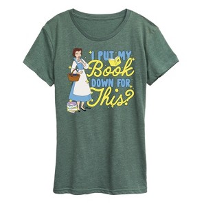 Women's - Disney Princess - Belle Put My Book Down Short Sleeve Graphic T-Shirt - 1 of 4