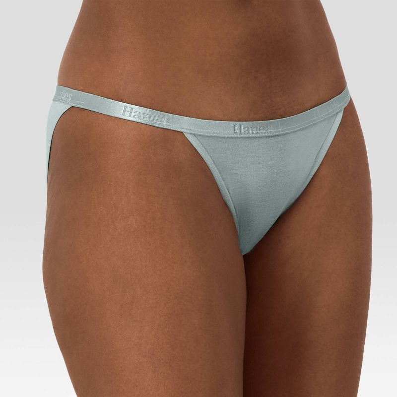 Hanes Originals Women's 3pk SuperSoft String Bikini Underwear, 4 of 6