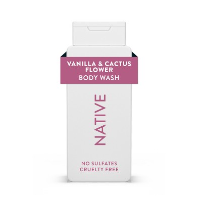 Native Body Wash - Vanilla & Cactus Flower - Sulfate Free - 18 fl oz