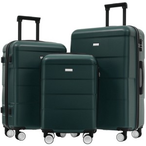 Kumasinova 20"24"28"Hardshell Luggage,3Pcs Durable ABS Spinner Suitcase with TSA Lock,Airline-Approved Checked Travel Suitcase Sets - 1 of 4