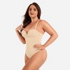 Feelingirl Women's Underwire Thong Shapewear Bodysuit with Removable Straps and Built-in Bra - 2 of 4