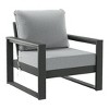 WestinTrends Montara Outdoor Modern 3-Piece HDPE Patio Sofa Set with Side Table - 4 of 4